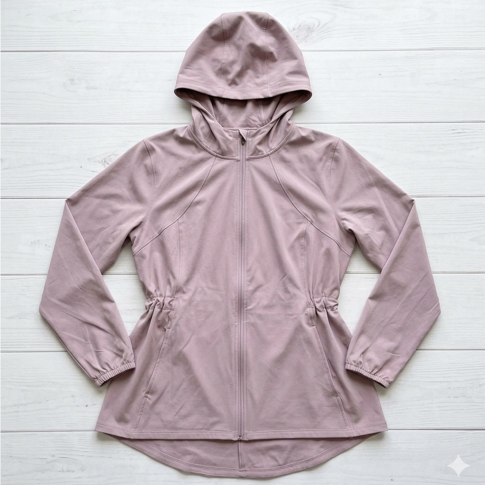All In Motion Women's L Dusty Pink Full Zip Hooded Lightweight Active Jacket